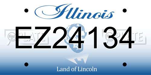 EZ24134 Illinois License Plate