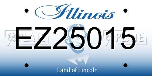 EZ25015 Illinois License Plate