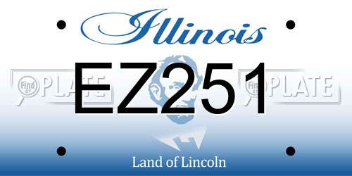 EZ251 Illinois License Plate