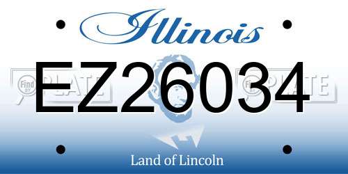 EZ26034 Illinois License Plate