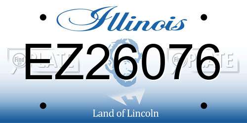 EZ26076 Illinois License Plate