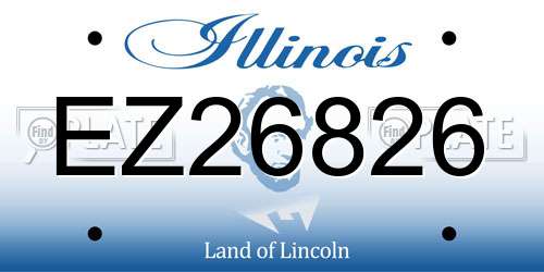 EZ26826 Illinois License Plate