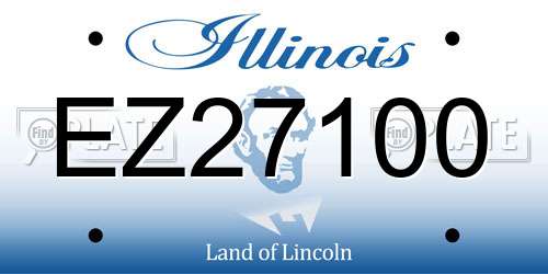 EZ27100 Illinois License Plate