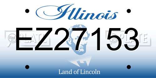 EZ27153 Illinois License Plate