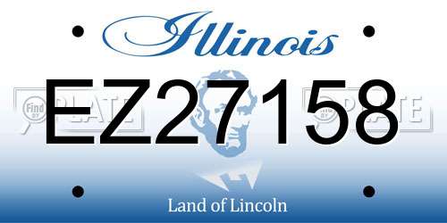 EZ27158 Illinois License Plate