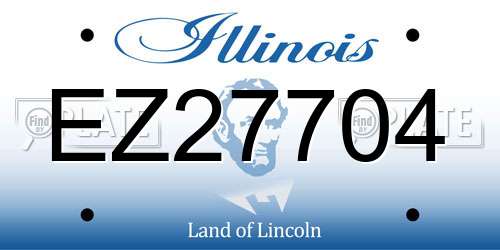 EZ27704 Illinois License Plate