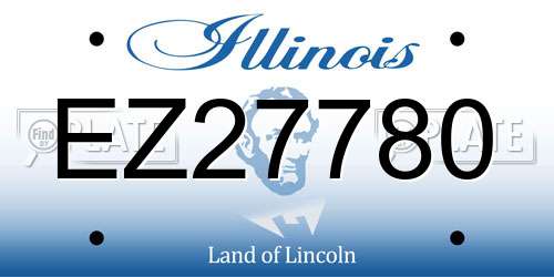 EZ27780 Illinois License Plate