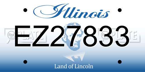 EZ27833 Illinois License Plate