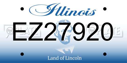 EZ27920 Illinois License Plate