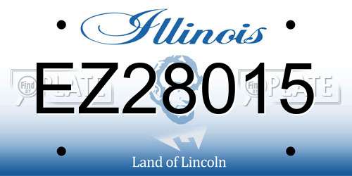 EZ28015 Illinois License Plate