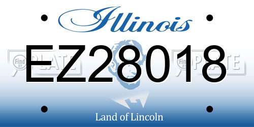 EZ28018 Illinois License Plate