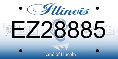 EZ28885 Illinois License Plate