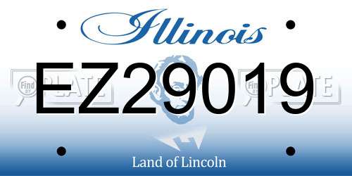 EZ29019 Illinois License Plate