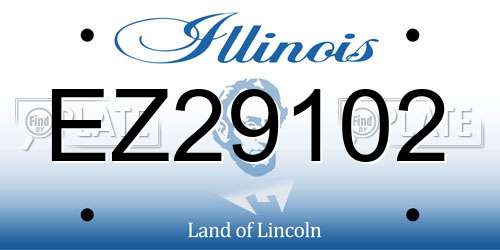 EZ29102 Illinois License Plate