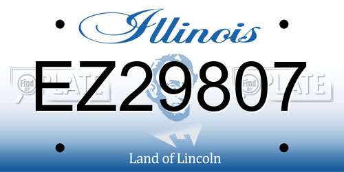 EZ29807 Illinois License Plate