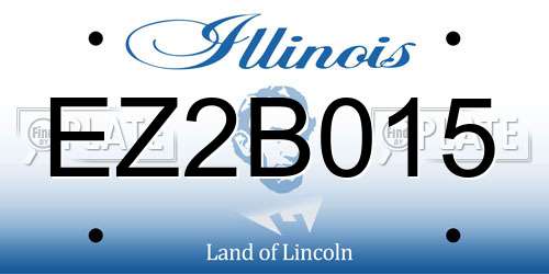 EZ2B015 Illinois License Plate