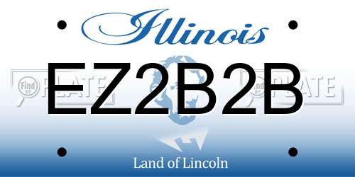 EZ2B2B Illinois License Plate