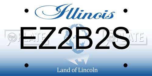 EZ2B2S Illinois License Plate