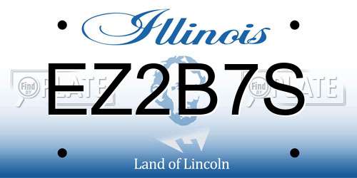 EZ2B7S Illinois License Plate