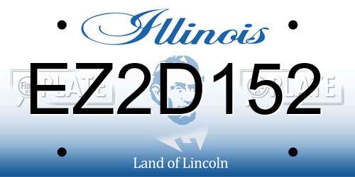 EZ2D152 Illinois License Plate