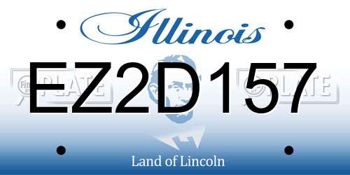 EZ2D157 Illinois License Plate