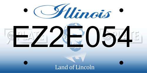 EZ2E054 Illinois License Plate