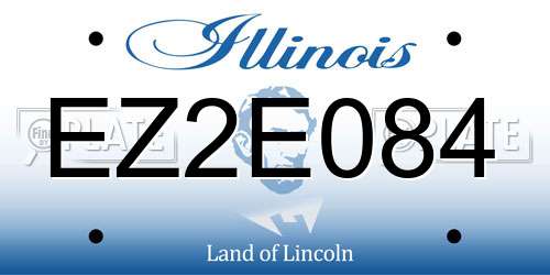 EZ2E084 Illinois License Plate