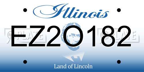 EZ2O182 Illinois License Plate