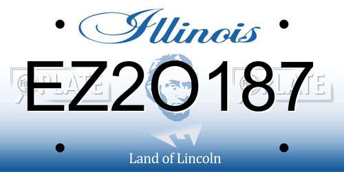 EZ2O187 Illinois License Plate