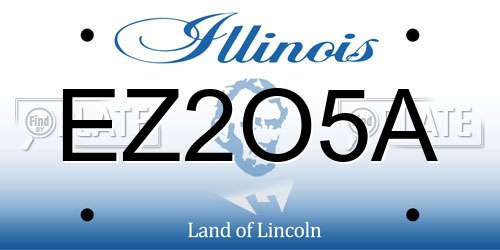 EZ2O5A Illinois License Plate
