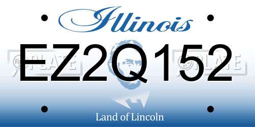 EZ2Q152 Illinois License Plate