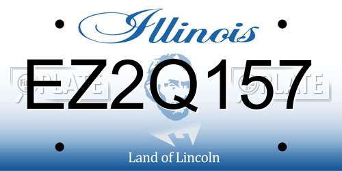 EZ2Q157 Illinois License Plate