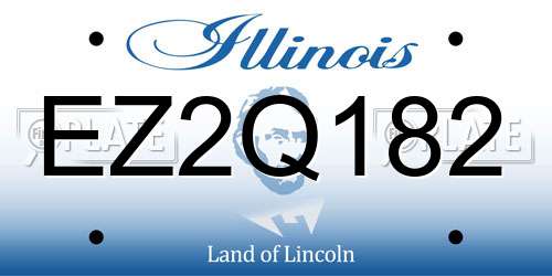 EZ2Q182 Illinois License Plate