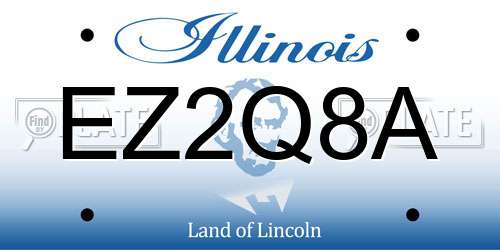 EZ2Q8A Illinois License Plate
