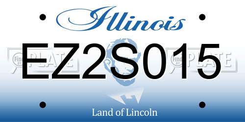 EZ2S015 Illinois License Plate