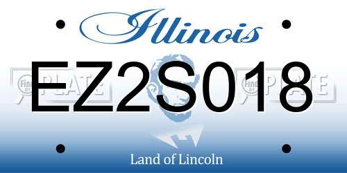 EZ2S018 Illinois License Plate