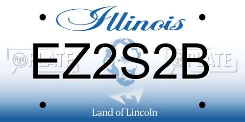 EZ2S2B Illinois License Plate