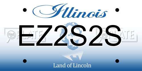 EZ2S2S Illinois License Plate