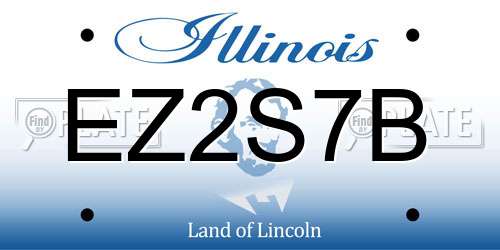 EZ2S7B Illinois License Plate