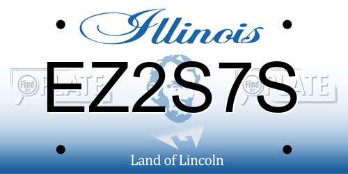 EZ2S7S Illinois License Plate