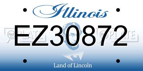 EZ30872 Illinois License Plate