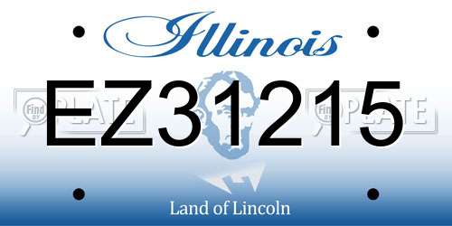 EZ31215 Illinois License Plate