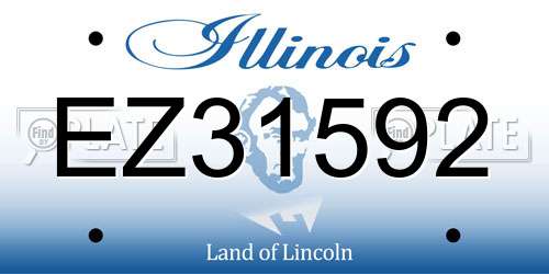 EZ31592 Illinois License Plate