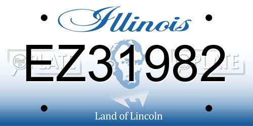 EZ31982 Illinois License Plate
