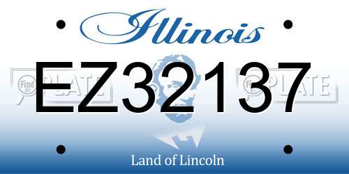 EZ32137 Illinois License Plate