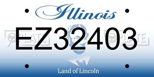 EZ32403 Illinois License Plate