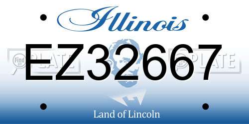 EZ32667 Illinois License Plate