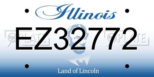 EZ32772 Illinois License Plate