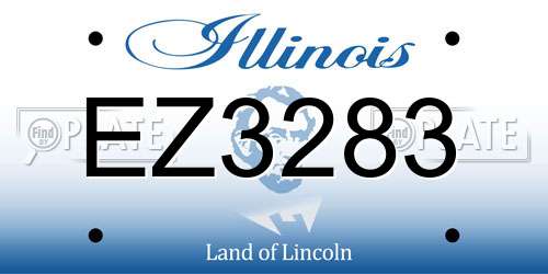 EZ3283 Illinois License Plate