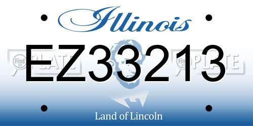 EZ33213 Illinois License Plate